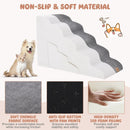 22 Inches and 11 Inches Foam Pet Stairs Set with 5-Tier and 3-Tier Dog Ramps by LJGDeals