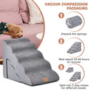 22 Inches and 11 Inches Foam Pet Stairs Set with 5-Tier and 3-Tier Dog Ramps by LJGDeals