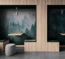 Foggy Forest Mountain Wallpaper Mural.