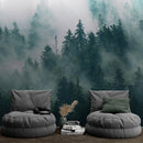 Foggy Forest Mountain Wallpaper Mural.