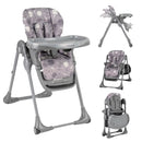 Folable High Chair with Detachable Cushion and High Chair for Babies and Toddlers-Gray by LJGDeals