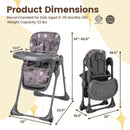 Folable High Chair with Detachable Cushion and High Chair for Babies and Toddlers-Gray by LJGDeals