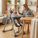 Folable High Chair with Detachable Cushion and High Chair for Babies and Toddlers-Gray by LJGDeals