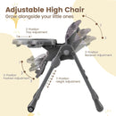Folable High Chair with Detachable Cushion and High Chair for Babies and Toddlers-Gray by LJGDeals