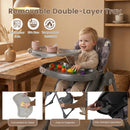 Folable High Chair with Detachable Cushion and High Chair for Babies and Toddlers-Gray by LJGDeals