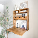 Rustic Oak Wood Fold Down Shelf by Decor Steals