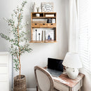 Rustic Oak Wood Fold Down Shelf by Decor Steals
