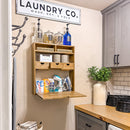 Rustic Oak Wood Fold Down Shelf by Decor Steals