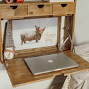 Rustic Oak Wood Fold Down Shelf by Decor Steals