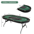 Foldable 10-Player Poker Table with LED Lights and USB Ports Ideal for Texas Casino by LJGDeals