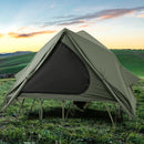 Foldable 2-Person Camping Cot Tent with Pop-up Tent Shelter and Portable Wheeled Bag-Green by LJGDeals