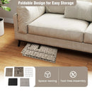 Foldable 2-tier Rattan Cat Litter Box Enclosure with Litter Mat-Grey by LJGDeals