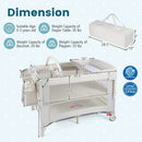 Foldable Baby Bassinet with 4 Adjustable Heights Changing Table and Mattress by LJGDeals