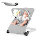 Foldable Baby Bouncer with Removable Fabric Cover and Toy Bar by LJGDeals