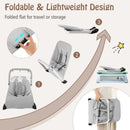 Foldable Baby Bouncer with Removable Fabric Cover and Toy Bar by LJGDeals