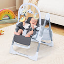 Foldable Baby High Chair with Adjustable Height and Relining Seat