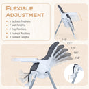 Foldable Baby High Chair with Adjustable Height and Relining Seat