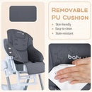 Foldable Baby High Chair with Adjustable Height and Relining Seat by LJGDeals