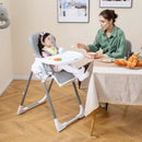 Foldable Baby High Chair with Adjustable Height and Relining Seat by LJGDeals