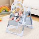 Foldable Baby High Chair with Adjustable Height and Relining Seat
