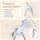 Foldable Baby High Chair with Adjustable Height and Relining Seat by LJGDeals