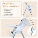 Foldable Baby High Chair with Adjustable Height and Relining Seat