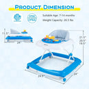 Foldable Baby Walker with 3 Adjustable Heights and Padded Seat by LJGDeals