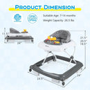 Foldable Baby Walker with 3 Adjustable Heights and Padded Seat by LJGDeals