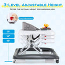 Foldable Baby Walker with 3 Adjustable Heights and Padded Seat by LJGDeals