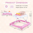 Foldable Baby Walker with 3 Adjustable Heights and Padded Seat