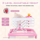 Foldable Baby Walker with 3 Adjustable Heights and Padded Seat by LJGDeals