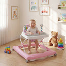 Foldable Baby Walker with Removable Seat and Adjustable Height for 6-12 Months