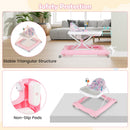 Foldable Baby Walker with Removable Seat and Adjustable Height for 6-12 Months