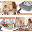 Foldable Baby Walker with Removable Seat and Adjustable Height for 6-12 Months