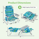 1 Piece Foldable Backpack Beach Chair with Cup Holder and Storage Pockets for Outdoor by LJGDeals