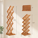Foldable Bamboo Magazine Rack with 5 Tiers and 2 Positions by DirectDeals