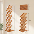 Foldable Bamboo Magazine Rack with 5 Tiers and 2 Positions by LJGDeals