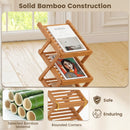 Foldable Bamboo Magazine Rack with 5 Tiers and 2 Positions by LJGDeals