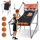 Foldable Basketball Arcade Game Kids Basketball Hoop Machine with 8 Exciting Playing Modes
