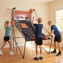 Foldable Basketball Arcade Game Kids Basketball Hoop Machine with 8 Exciting Playing Modes