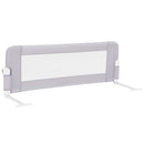 Foldable Bed Rail with Swing Down Design - Light Gray by LJGDeals