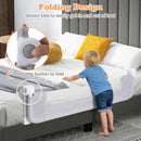Foldable Bed Rail with Swing Down Design - Light Gray by LJGDeals