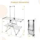 Large Foldable Clothes Drying Rack with Tall Hanging Bar by LJGDeals