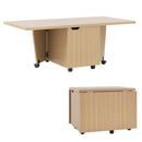 Foldable Coffee Table with Storage Cabinet Extendable Center Table by LJGDeals