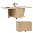 Foldable Coffee Table with Storage Cabinet Extendable Center Table by LJGDeals