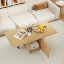 Foldable Coffee Table with Storage Cabinet Extendable Center Table by LJGDeals