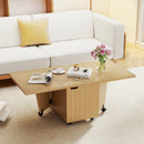 Foldable Coffee Table with Storage Cabinet Extendable Center Table by LJGDeals