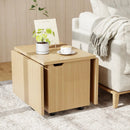 Foldable Coffee Table with Storage Cabinet Extendable Center Table by LJGDeals