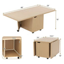Foldable Coffee Table with Storage Cabinet Extendable Center Table by LJGDeals