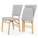 Foldable Dining Chair Set of 2 Armless Kitchen Chair with Padded Seat and Tilt Backrest by LJGDeals
